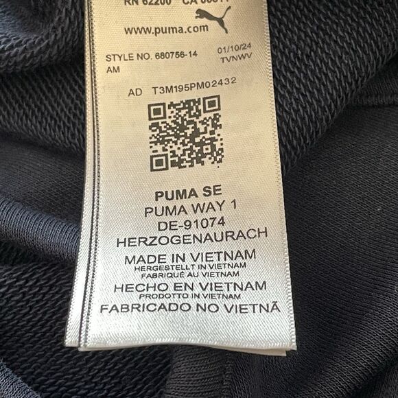 PUMA Women's In Drawstring Romper Navy Blue Size Large Athletic Casual Sporty - Picture 15 of 16